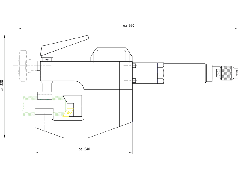 Габаритные размеры фаскорез для труб MF2-25