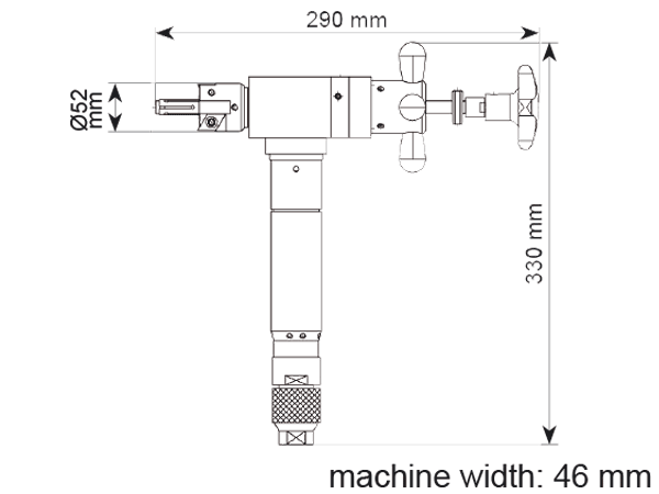 Габаритные размеры машина для торцовки трубы MF2iw